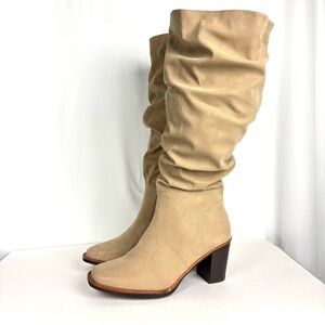 Torrid 12WW Scrunch Heeled Boots Khaki
